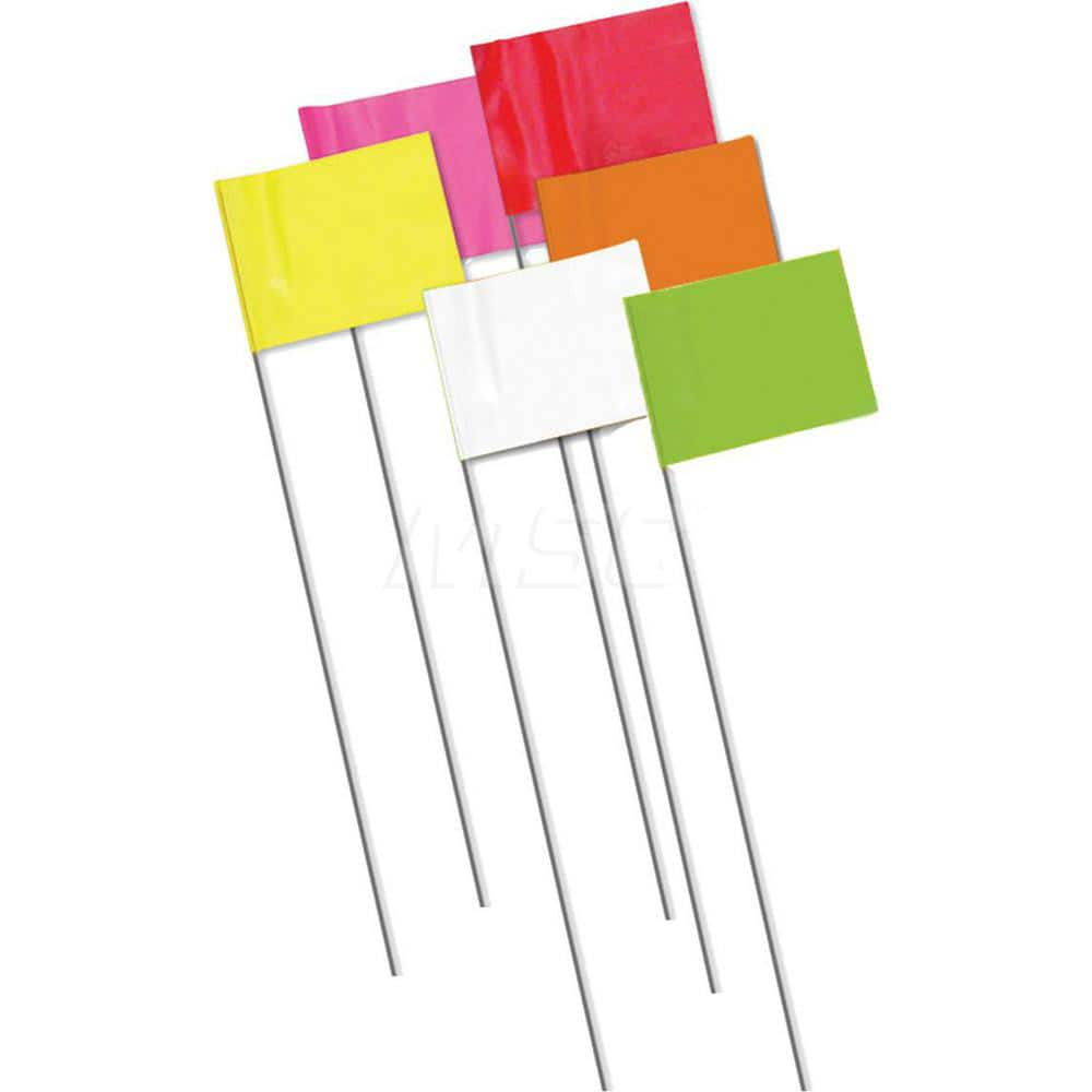 Marking Flags; Type: Marking Flag; Message or Pattern: None; Color: Flourescent Pink; Overall Height (Inch): 21