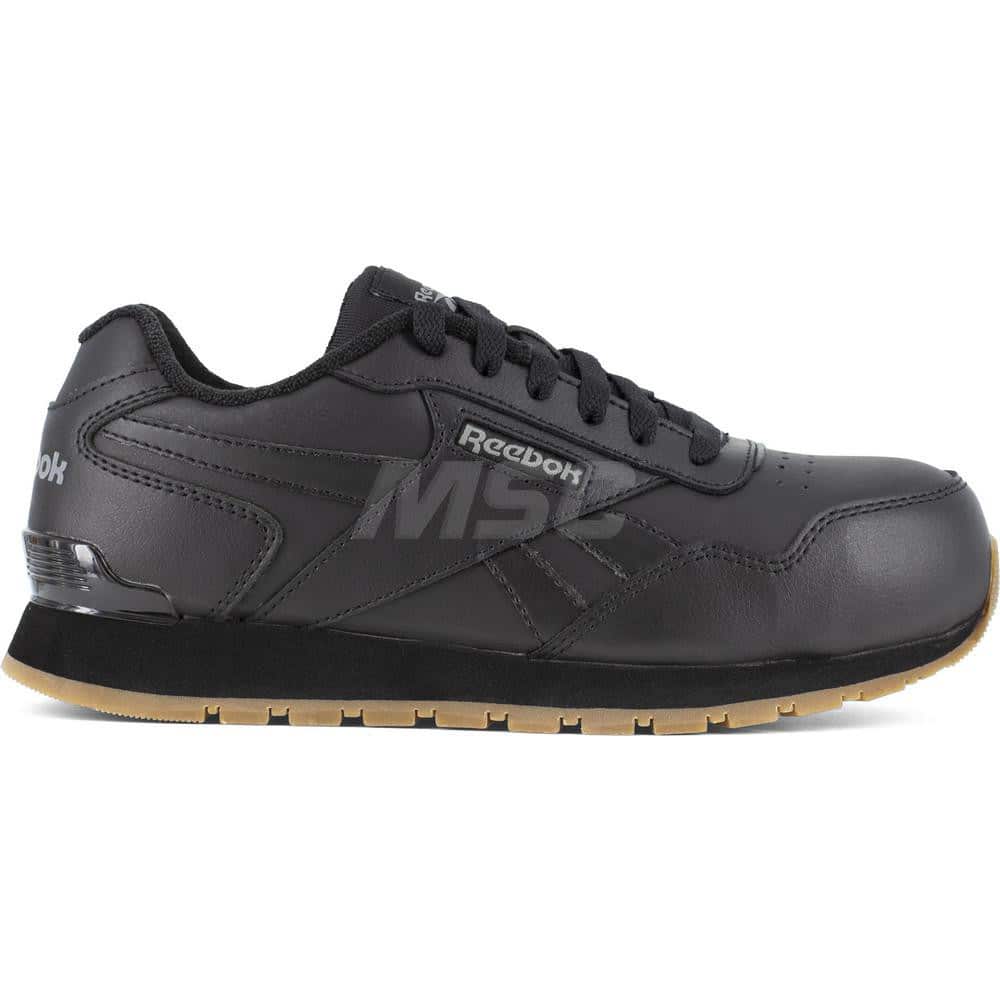 Work Boot: Size 13, Leather, Composite Toe Black, Wide Width, Non-Slip Sole