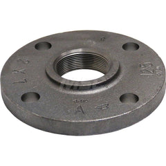 Black Reducing Flange: 1-1/2 x 9″, 125 psi, Threaded Cast Iron, Galvanized Finish, Class 125