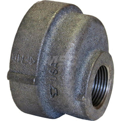 Black Reducing Coupling: 1-1/4 x 1″, 125 psi, Threaded Cast Iron, Black Finish, Class 125