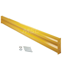 Heavy-Duty Guard Rail: Yellow, Powder Coated, Steel