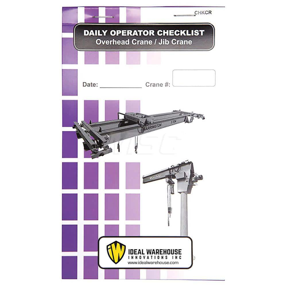 Information Centers, Stations & Binders; Type: Inspection Checklist; Topic: Crane; Language: English; Product Type: Inspection Checklist