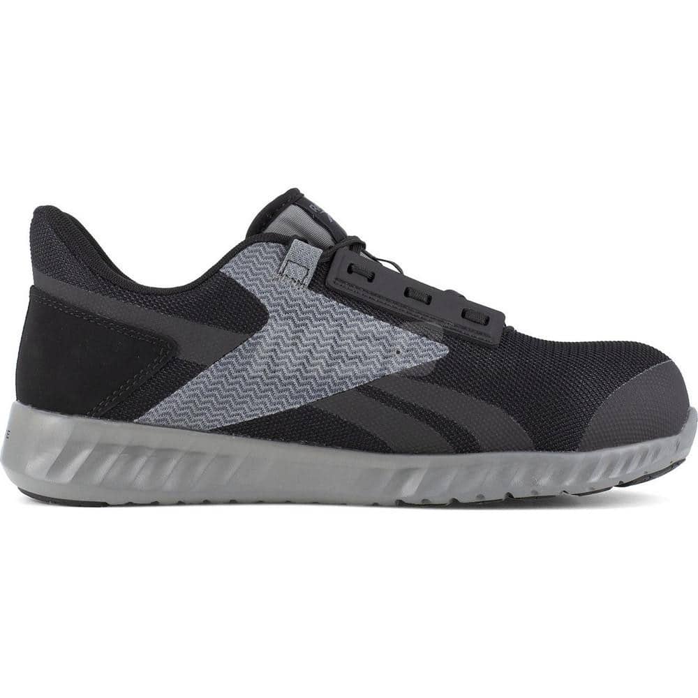 Work Boot: Size 10, Mesh, Composite Toe Black, Wide Width