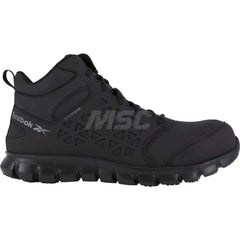 Work Boot: Size 11, Microfiber, Composite Toe Black, Medium Width