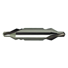 #1 × 38 mm OAL 60 Degree HSS Center Drill Form A Uncoated - USA Tool & Supply