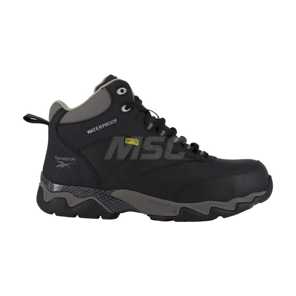 Work Boot: Leather, Composite Toe Black, Wide Width, Non-Slip Sole