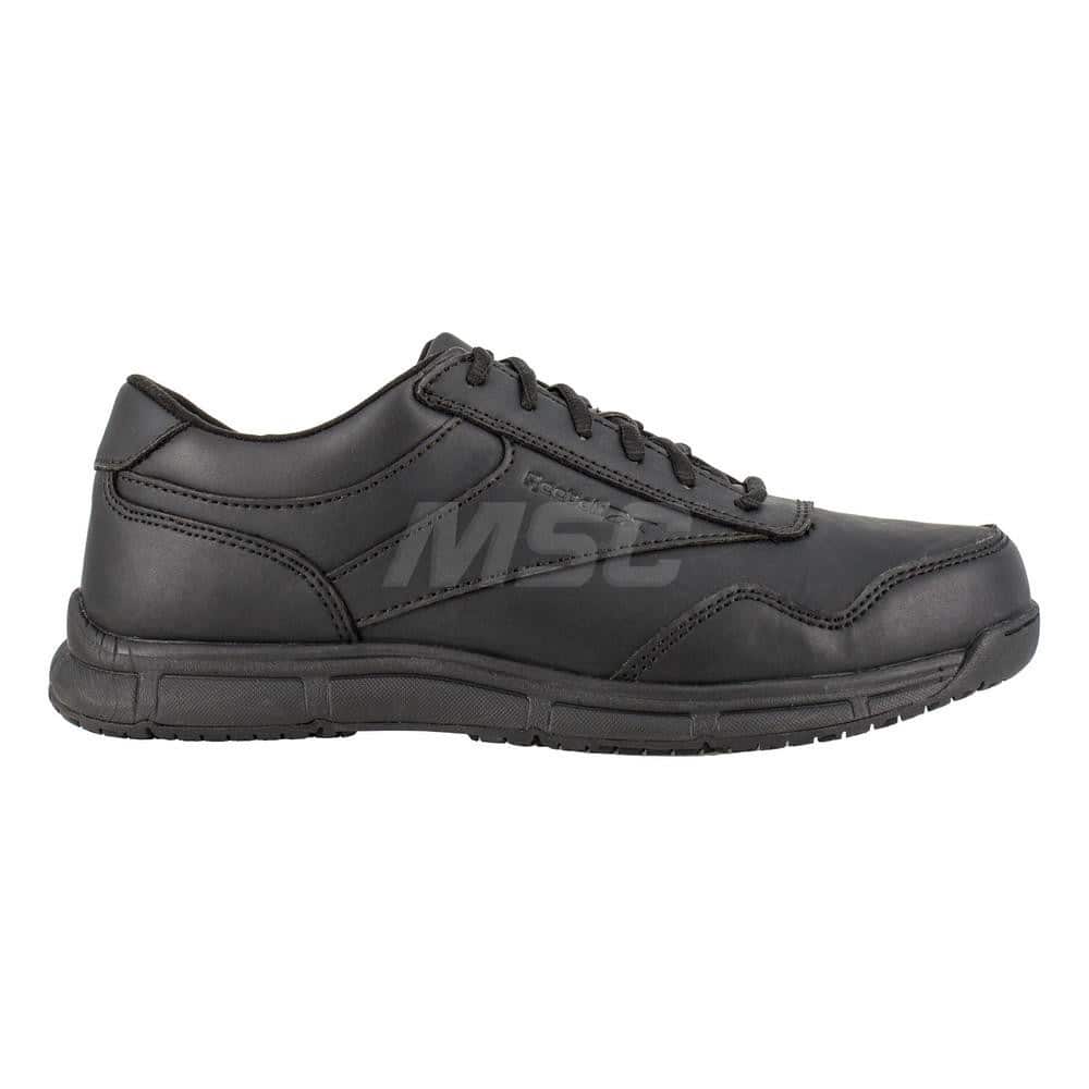 Work Boot: Size 13, Polyurethane, Plain Toe Black, Extra Wide Width, Non-Slip Sole