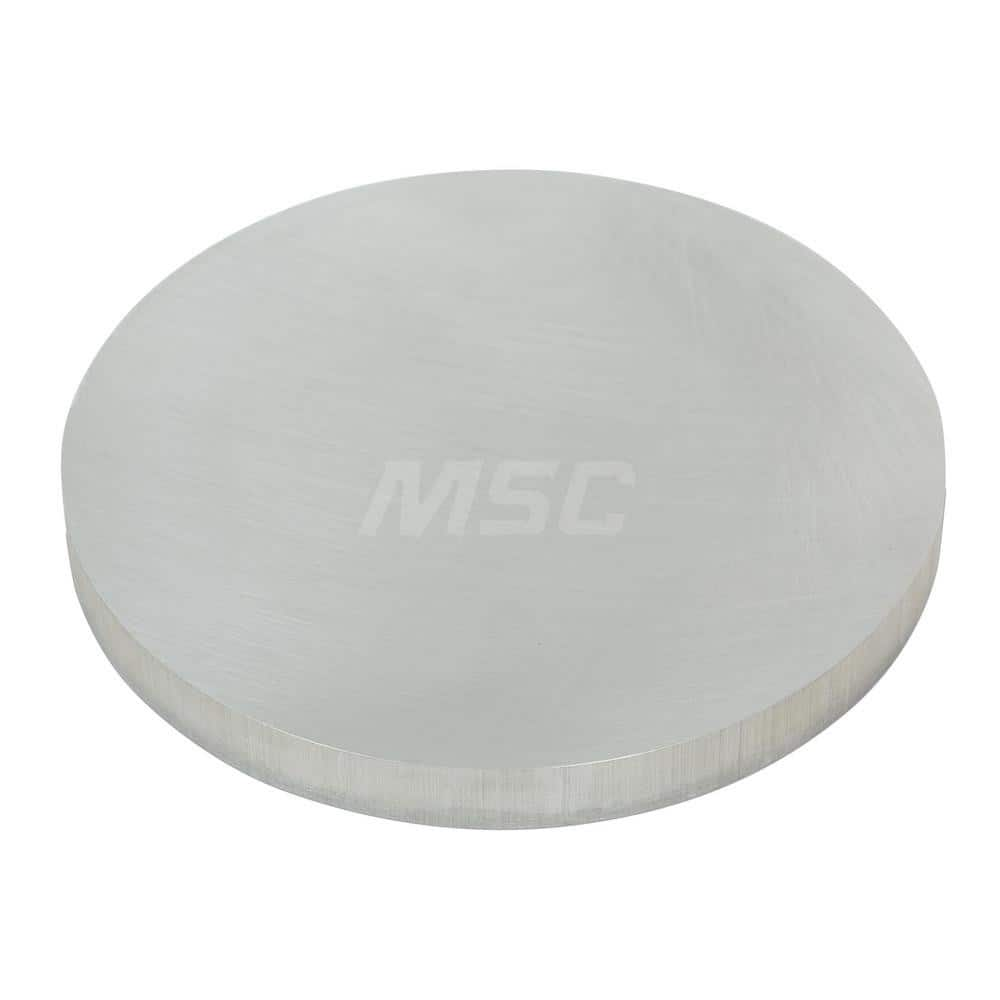 Aluminum Round Precision Sized Plate: Precision Ground, 8″ Long, 8″ Wide, 1/2″ Thick, Alloy 6061