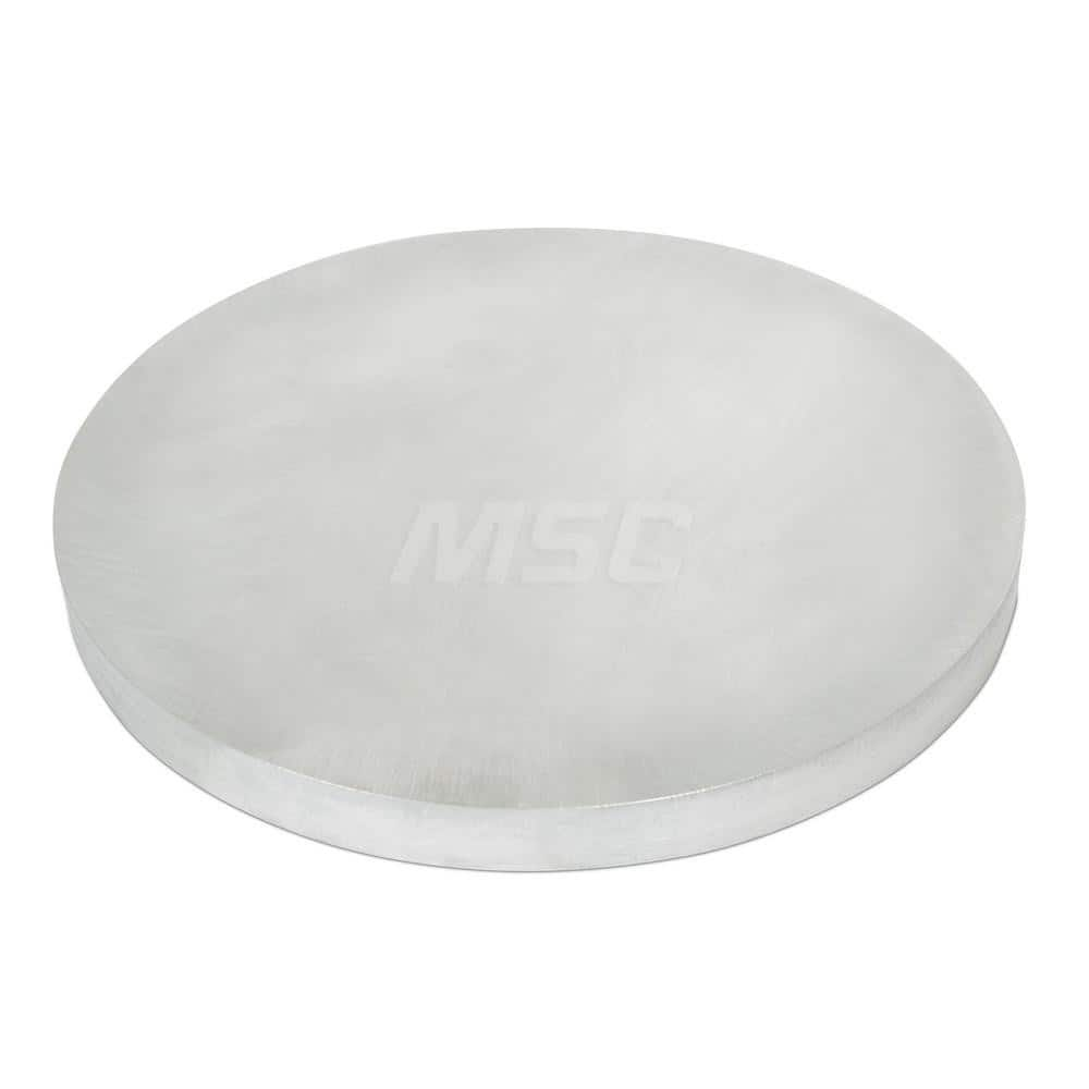 Aluminum Round Precision Sized Plate: Precision Ground, 10″ Long, 10″ Wide, 1″ Thick, Alloy 6061