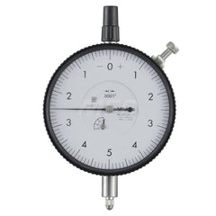 Dial Drop Indicator: 0 to 0.03″ Range, 0-5-0 Dial Reading, 0.0001″ Graduation 0.01″ per Revolution, Flat Back,  ±0.0001″ Accuracy