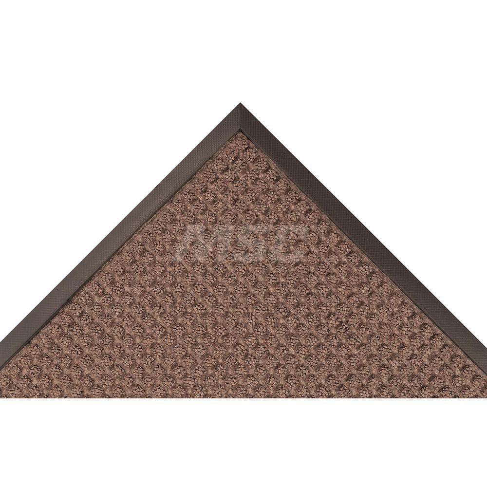 Carpeted Entrance Mat: 120' Long, 36' Wide, Blended Yarn Surface Standard-Duty Traffic, Rubber Base, Brown