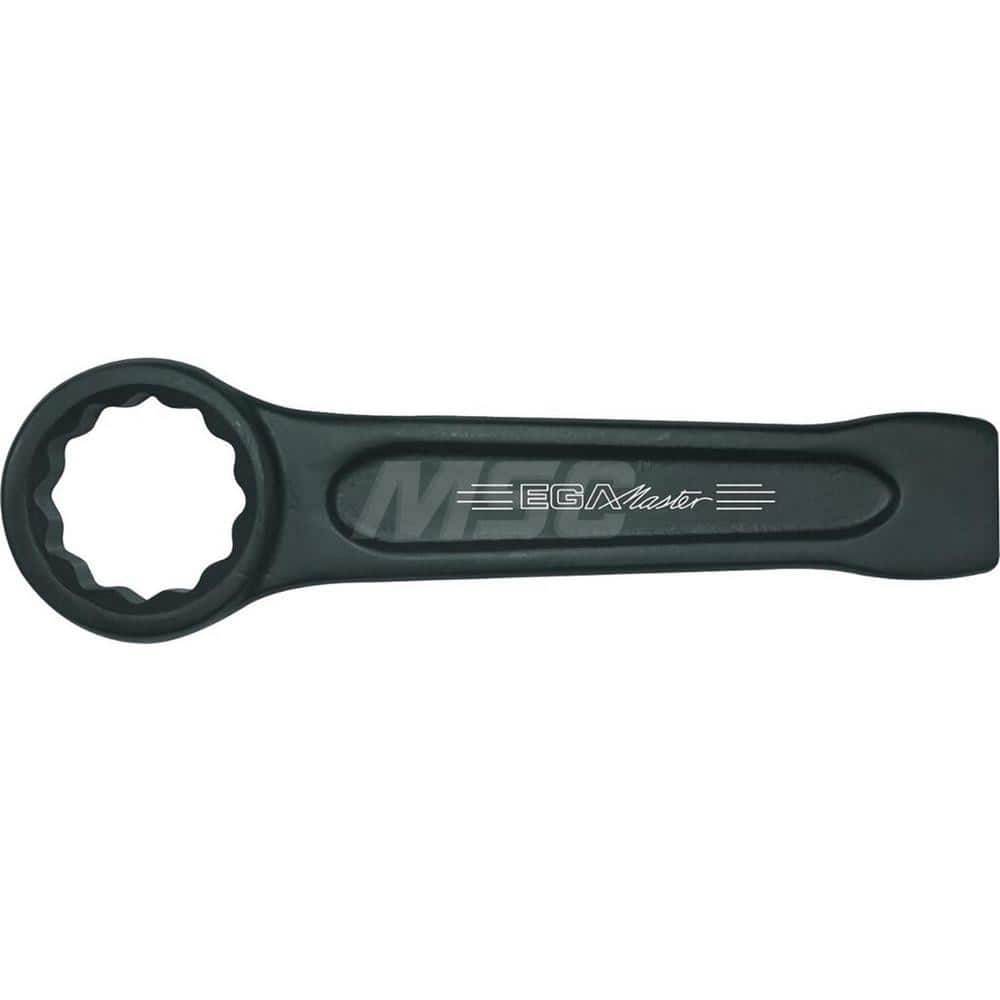 Box End Striking Wrench: 41 mm, 12 Point, Single End 225 mm OAL, Steel, Black Finish