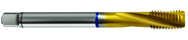 M12x1.0 6H 3-Flute Cobalt Blue Ring Semi-Bottoming 15 degree Spiral Flute Tap-TiN - USA Tool & Supply