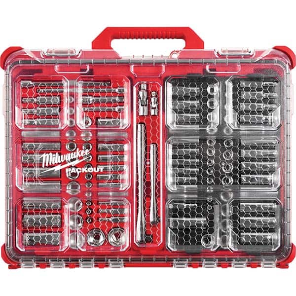 Milwaukee Tool - Socket Sets Measurement Type: Metric/Inch Drive Size: 1/4, 3/8 - USA Tool & Supply