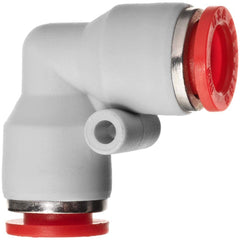 USA Sealing - Plastic Push-To-Connect Tube Fittings Type: Reducing Union Elbow Tube Outside Diameter (Inch): 3/8 x 1/4 - USA Tool & Supply