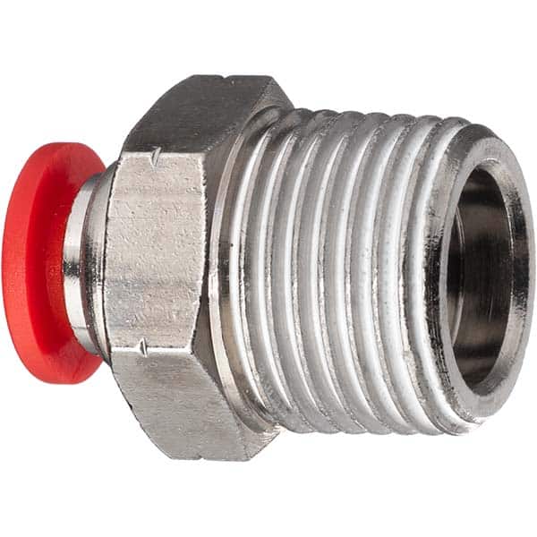 USA Sealing - Plastic Push-To-Connect Tube Fittings Type: Male Straight Tube Outside Diameter (Inch): 1/2 - USA Tool & Supply