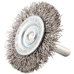 Norton - 2" OD, Crimped Carbon Wheel Brush - USA Tool & Supply