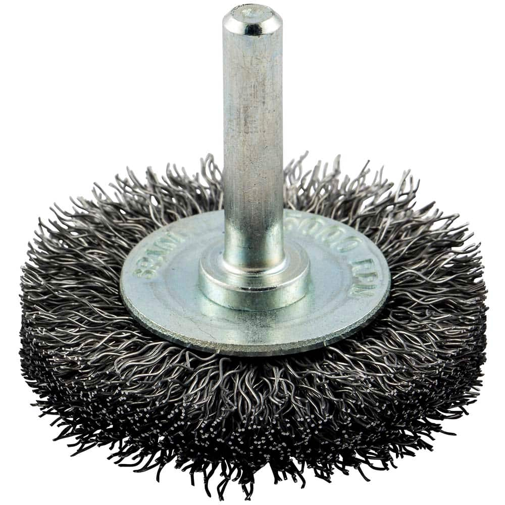 Norton - 2" OD, Crimped Carbon Wheel Brush - USA Tool & Supply