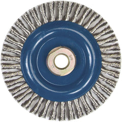 Norton - 5" OD, 5/8-11 Arbor Hole, Stringer Bead Stainless Steel Wheel Brush - USA Tool & Supply