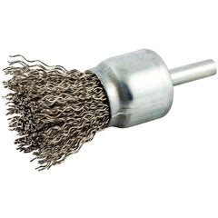 Norton - End Brushes Brush Diameter (Inch): 1 Fill Material: Carbon Steel - USA Tool & Supply