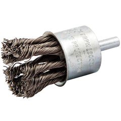 Norton - End Brushes Brush Diameter (Inch): 1-1/8 Fill Material: Carbon Steel - USA Tool & Supply