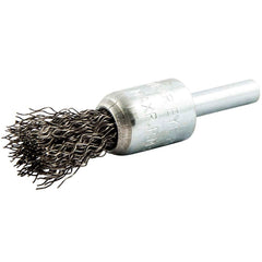 End Brushes: 1/2″ Dia, Carbon Steel, Crimped Wire 25,000 Max RPM