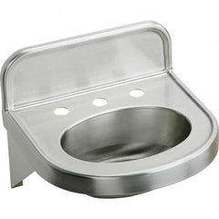 ELKAY - Stainless Steel Sinks Type: Lavatory Sink-Wall Hung Outside Length: 18 (Inch) - USA Tool & Supply