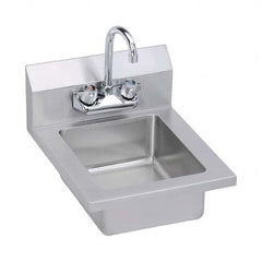 ELKAY - Stainless Steel Sinks Type: Hand Sink Wall Mount w/Manual Faucet Outside Length: 14 (Inch) - USA Tool & Supply