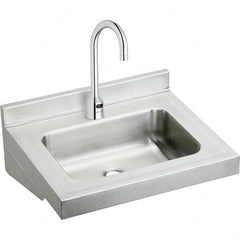 ELKAY - Stainless Steel Sinks Type: Lavatory Sink-Wall Hung Outside Length: 22 (Inch) - USA Tool & Supply