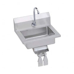 ELKAY - Stainless Steel Sinks Type: Hand Sink Wall Mount w/Knee Valve Outside Length: 18 (Inch) - USA Tool & Supply