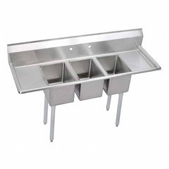 ELKAY - Stainless Steel Sinks Type: Scullery Sink Outside Length: 66 (Inch) - USA Tool & Supply