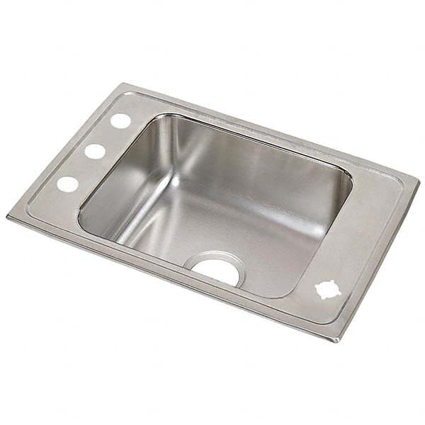 ELKAY - Stainless Steel Sinks Type: Drop In Sink Outside Length: 22 (Inch) - USA Tool & Supply