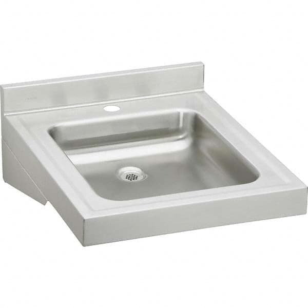 ELKAY - Stainless Steel Sinks Type: Lavatory Sink-Wall Hung Outside Length: 19 (Inch) - USA Tool & Supply