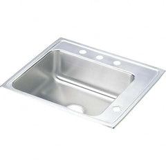 ELKAY - Stainless Steel Sinks Type: Drop In Sink Outside Length: 22 (Inch) - USA Tool & Supply