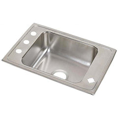 ELKAY - Stainless Steel Sinks Type: Drop In Sink Outside Length: 25 (Inch) - USA Tool & Supply