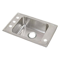 ELKAY - Stainless Steel Sinks Type: Drop In Sink Outside Length: 25 (Inch) - USA Tool & Supply