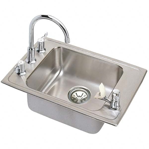 ELKAY - Stainless Steel Sinks Type: Drop In Sink Outside Length: 25 (Inch) - USA Tool & Supply