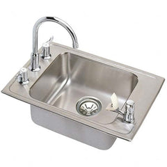 ELKAY - Stainless Steel Sinks Type: Drop In Sink Outside Length: 37-1/4 (Inch) - USA Tool & Supply