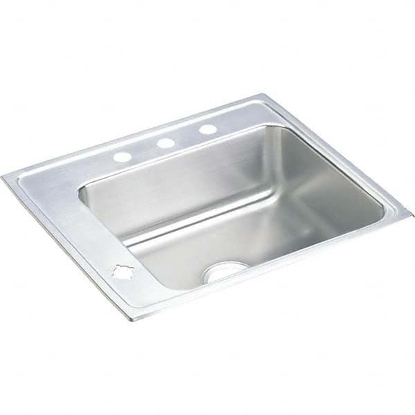 ELKAY - Stainless Steel Sinks Type: Drop In Sink Outside Length: 22 (Inch) - USA Tool & Supply