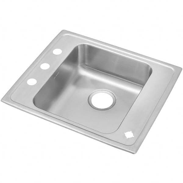 ELKAY - Stainless Steel Sinks Type: Drop In Sink Outside Length: 22 (Inch) - USA Tool & Supply