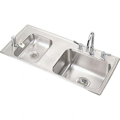 ELKAY - Stainless Steel Sinks Type: Drop In Sink Outside Length: 37-1/4 (Inch) - USA Tool & Supply