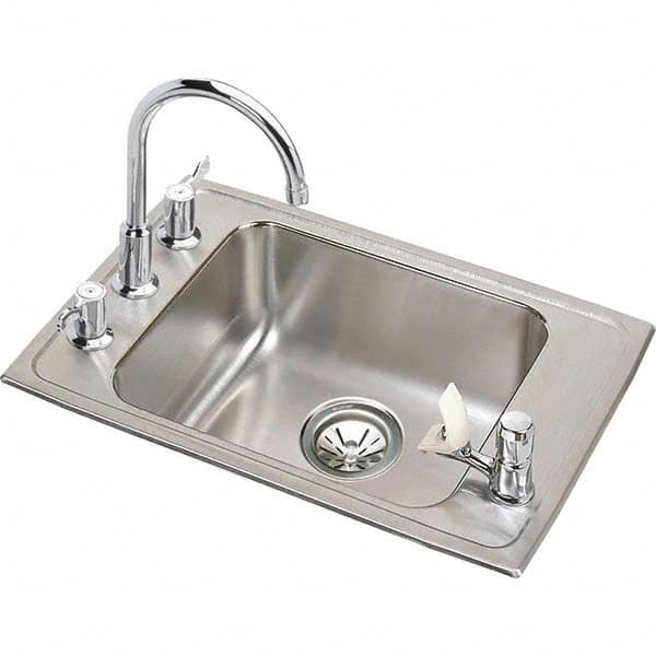 ELKAY - Stainless Steel Sinks Type: Drop In Sink Outside Length: 22 (Inch) - USA Tool & Supply