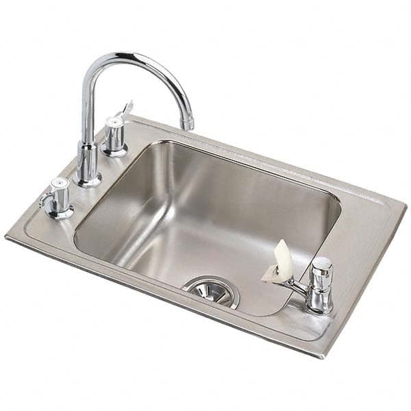 ELKAY - Stainless Steel Sinks Type: Drop In Sink Outside Length: 25 (Inch) - USA Tool & Supply