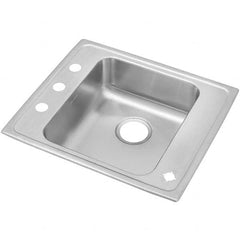 ELKAY - Stainless Steel Sinks Type: Drop In Sink Outside Length: 25 (Inch) - USA Tool & Supply