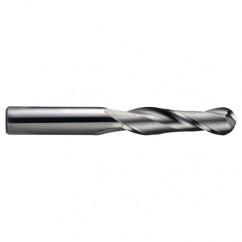 1mm Dia. x 50mm Overall Length 4-Flute 0.1mm C/R Solid Carbide SE End Mill-Round Shank-Center Cut-WXS - USA Tool & Supply