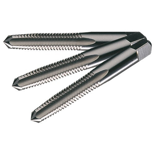 M20x2.5 Flute Carbon Steel Standard Taper, Plug, and Bottoming Hand Tap Set- Bright - Exact Industrial Supply