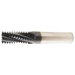 ‎1/4, 3/8-18 4 Flute NPT Solid Thread Mill-TiAlN - USA Tool & Supply
