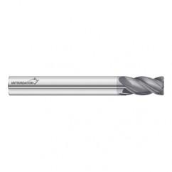 3mm Dia. x 38mm Overall Length 4-Flute 0.3mm C/R Solid Carbide SE End Mill-Round Shank-Center Cut-FC18 - USA Tool & Supply