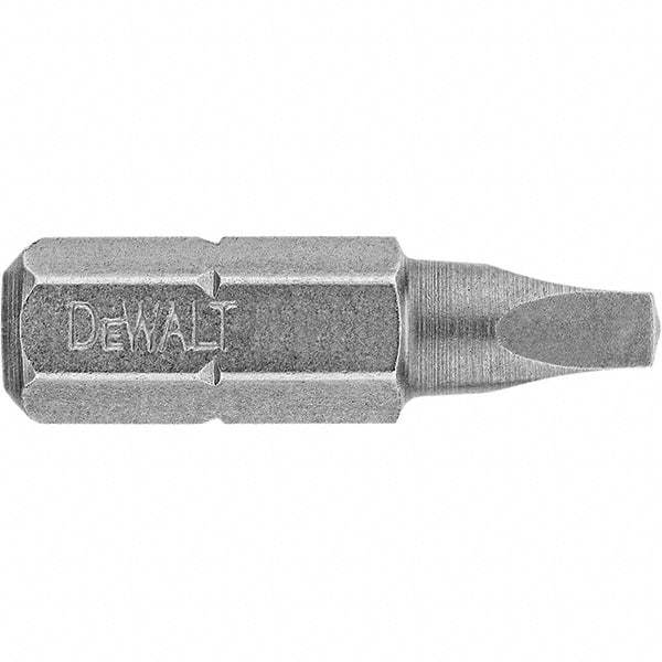 DeWALT - #2" Square Size Square Recess Bit - 1/4" Drive, 1" OAL - USA Tool & Supply