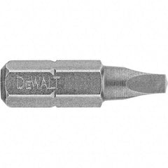 DeWALT - #2" Square Size Square Recess Bit - 1/4" Drive, 1" OAL - USA Tool & Supply